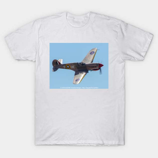 P-40E Kittyhawk RAF with Shark-Mouth T-Shirt by acefox1